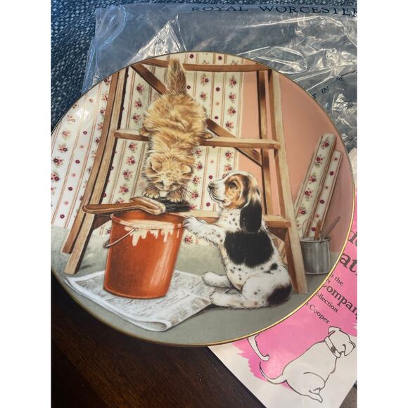 A Sticky Situation Collectible Plate Pam Cooper Mixed Company 1989 - Picture 2 of 3